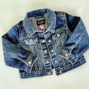Children’s Place denim jean jacket 18-24 China Blue